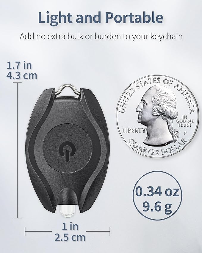 Uniclife 10 Pack LED Keychain Flashlight Mini LED Keychain Light 14 Lumen Portable Ultra Bright Battery Powered Key Ring Torch for Outdoor Camping Party Hiking and Emergency Lighting