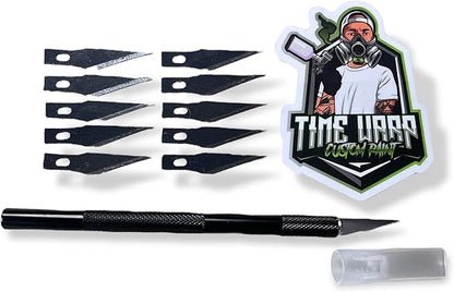LiME LiNE #11 Exacto Precision Knife for Custom Painting, Airbrush Stencil Making, 10 Replacement Blades Free TiME WARP Die Cut Sticker