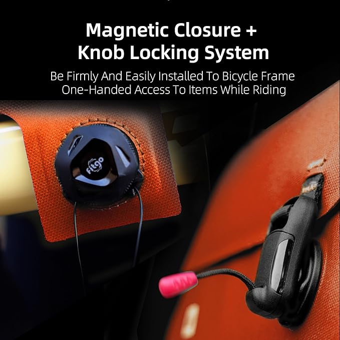 Rhinowalk Bike Frame Bag with Magnetic Flap Waterproof Bicycle Top Tube Bag Bikepacking Cycling Tools Storage Bag for MTB Road Bike