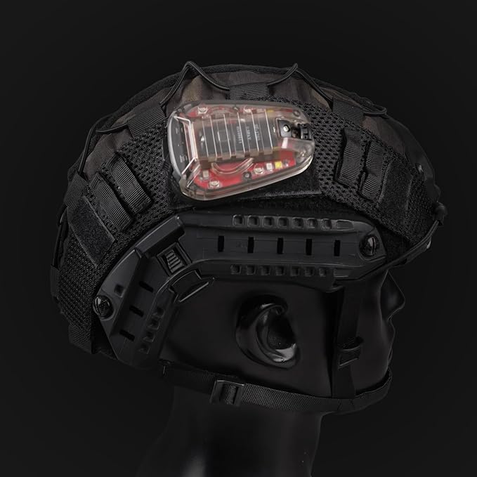 Tactical Helmet Light,4 Modes Visible LED IR Constant-on/Strobe,Waterproof Ladybird Lamp Survival Signal Light for Outdoor Sports Survival Signal Light,1*CR123A Battery Included.