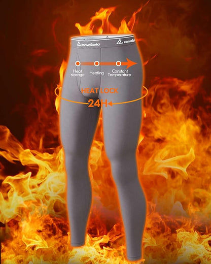 Men's Thermal Pants Fleece Lined Long Johns Compression Bottom Athletic Base Layer Cold Weather Gear 1 2 4 Pcs