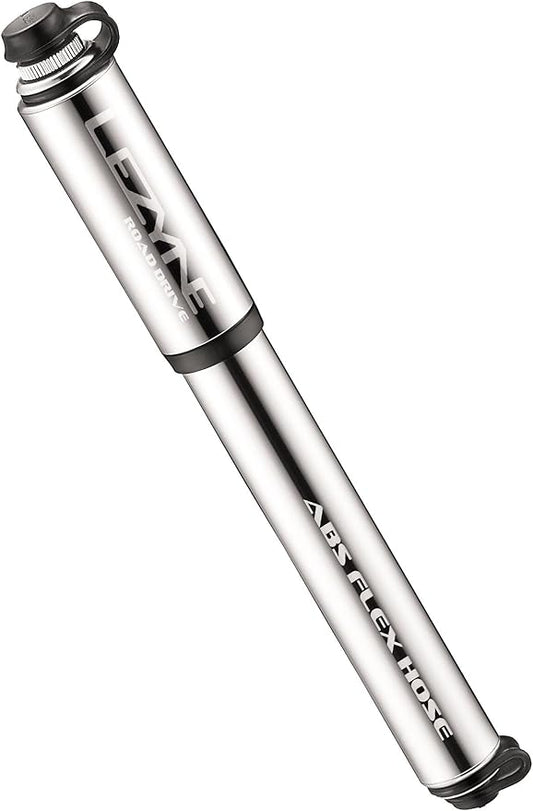LEZYNE Road Drive Bicycle Tire Hand Pump, High Pressure 160psi, ABS Flex Hose, Presta & Schrader, Compact Bike Pump