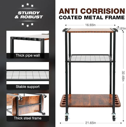 Ghosthorn Fishing Rod Holders for Garage Fishing Gear and Equipment Tackle Storage Cart Pole Rod Rack Hold up to 10 Rods