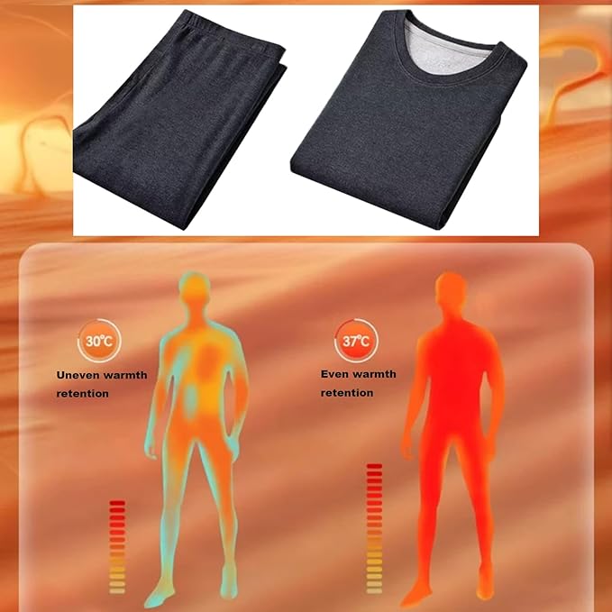 Heated Thermal Underwear for Men Women USB 42 Zone Intelligent Heated Thermals top and Heated Pants Set & XS-4XL