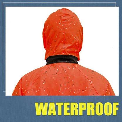 RainRider Waterproof Breathable Suits for Men - Durable Oxford Rain Jacket Coat With Pants