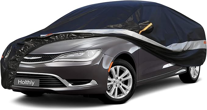 Sedan Car Cover Custom Fit Chrysler 200 2010-2018, 100% Waterproof Breathable Outdoor Car Covers, Sun Rain Dust Snow Protection. (Ships from US Warehouse)