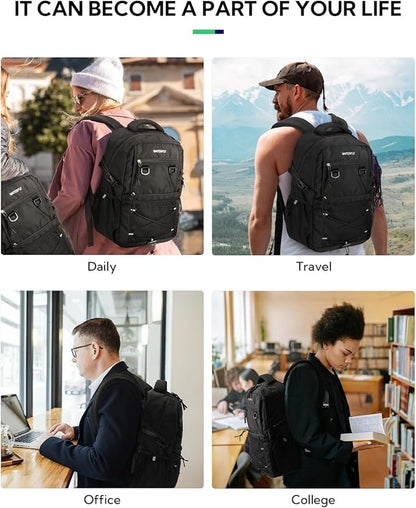 WATERFLY Travel Hiking Casual Backpack: 22L Lightweight Everyday Outdoor City Daypack College Bookbag for Women Men
