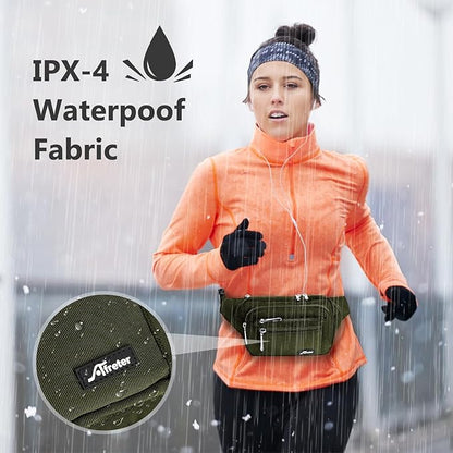 Waist Pack Bag Fanny Pack for Men&Women Hip Bum Bag with Adjustable Strap for Outdoors Workout Traveling Casual Running Hiking Cycling (Army Green)