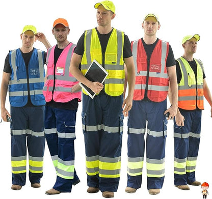 A-SAFETY High Visibility Reflective Safety Vest Customize Logo (XS-8XL)