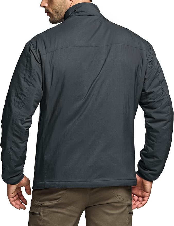 CQR Men's Lightweight Insulated Jacket, Windproof Packable Water Resistant Warm Active Coat for Hiking Work Outdoor Tactical