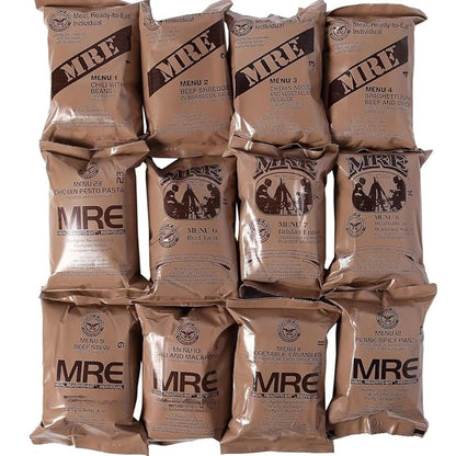 BetterBundle MRE, U.S. MRE Meals, Emergency Food Supply, Freeze Dried Survival Food Supplies w/ Flameless Heater, Ready Meals, Variety Pack of 12, A or B Case Selected at Random Inspection 2025, 2026