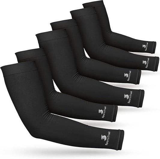 SportsTrail Cooling Arm Sleeves for Men & Women – Breathable, UV Sun Protection, Sports Arm Sleeves for Women, Men & Youth
