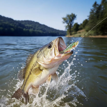 Goture Bass Fishing Lures, Lifelike Jointed Swimbait for Bass Trout Walleye Crappie Pike, Slow Sinking Segment Swimming Bait Fishing Lures for Freshwater and Saltwater, Gifts for Men