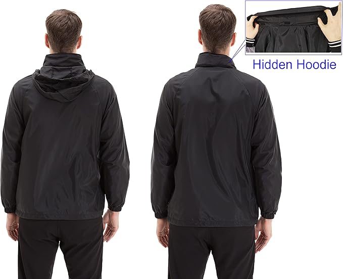TRAILSIDE SUPPLY CO. Mens Windbreaker Jackets Lightweight Packable Jacket,Windproof and Dustproof