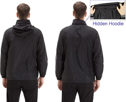 TRAILSIDE SUPPLY CO. Mens Windbreaker Jackets Lightweight Packable Jacket,Windproof and Dustproof