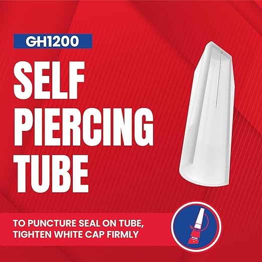 GH1200-1 Gram (Pack of 48) Single-Use Super Glue All Purpose, Super Fast, Thick & Strong Adhesive Superglue, Cyanoacrylate Glue for Hard Plastics, DIY Craft, Ceramics, Frame, Leather, Metal Etc