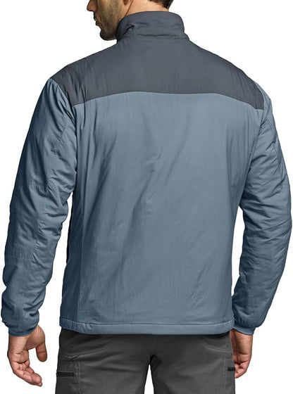 CQR Men's Lightweight Insulated Jacket, Windproof Packable Water Resistant Warm Active Coat for Hiking Work Outdoor Tactical