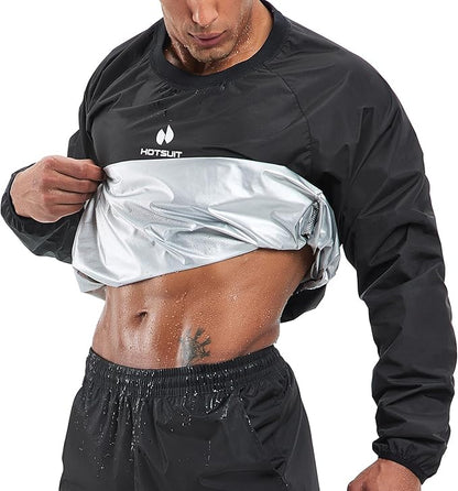 HOTSUIT Sauna Suit Men Anti Rip Sweat Suits Gym Boxing Workout Jackets