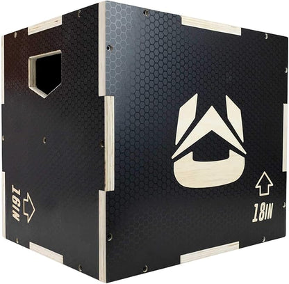Ultra Fitness Gear Wooden Plyo Box, 31 Plyometric Jump Training Squat, Step Up, Jumps & More Workout Size S, M, L, XL