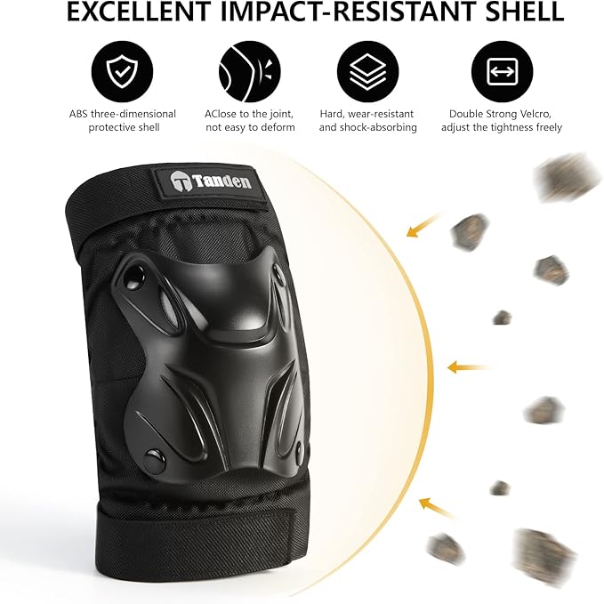 Skating Protective Gear Knee and Elbow Pads Wrist Guards for Roller Skating Skateboarding, Skate Pads Adult Knee Pads