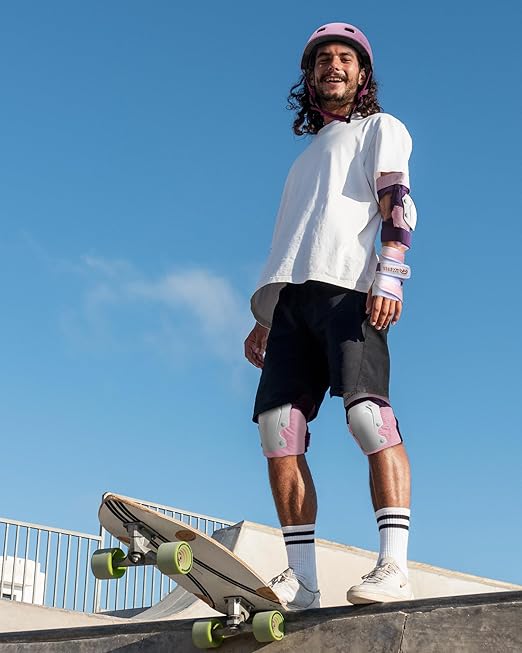 OutdoorMaster Skate Protective Gear Set for Adult & Youth, Skateboard Helmet Knee and Elbow Pads with Wrist Guards for Scooter, Inline Roller Skating, Skateboarding