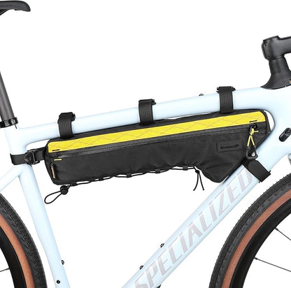 Bicycle Frame Bag Bike Triangle Bag Waterproof Bike Bag 2.4L with Dual Side Mesh Pockets for MTB Road Bike Cycling Commuting and Outdoor Adventures