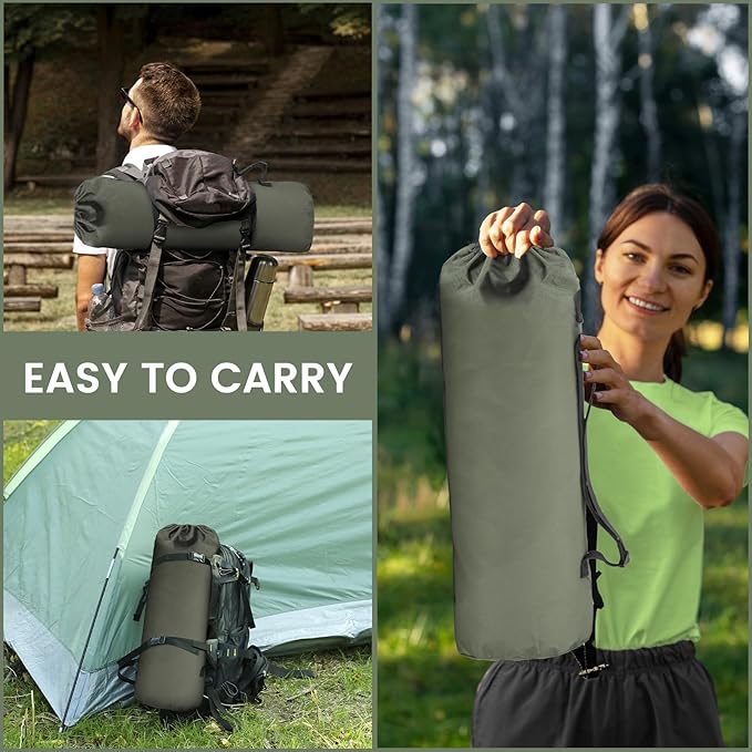 Ultralight Camping Cots for Adults, Portable Folding Bed, Tent Cot Lightweight Travel, Camping, Hiking, Backpacking, Mountaineering, Army Green