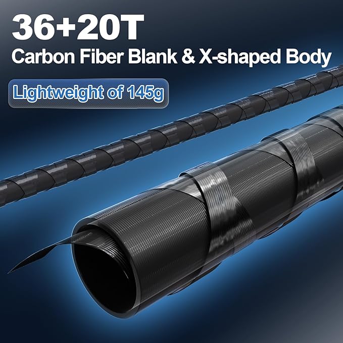 SEASIR Overcast Saltwater Fishing Rod, 2 Piece BFS Spinning Rod 6'6/7'/8'/8'6 Bait Casting Rod, Black Baitcaster Rod, Medium/Medium Heavy, 36T Carbon Fiber, Fuji O, Lightweight for Bass Catfish Trout