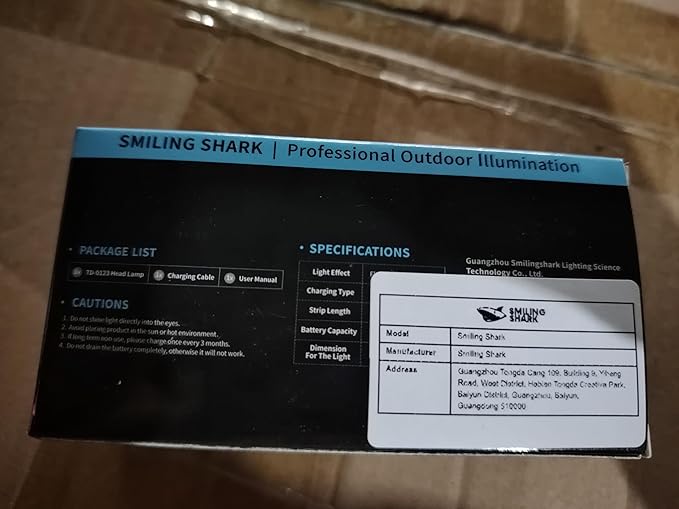 Smiling Shark LED Headlamps, 230°Wide Angle 3*Multi-Color Light Strips 2 Packs Head Lamp Rechargeable with Motion Sensor Waterproof Headlight for Camping Hiking Outdoor, Head-Lamp-LED-Hat-Light