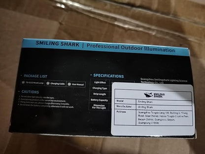 Smiling Shark LED Headlamps, 230°Wide Angle 3*Multi-Color Light Strips 2 Packs Head Lamp Rechargeable with Motion Sensor Waterproof Headlight for Camping Hiking Outdoor, Head-Lamp-LED-Hat-Light