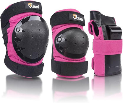 JBM Adult & Kids Knee Pads Elbow Pads and Wrist Guards for Inline Skating, Roller Skating, Skateboarding, Scootering