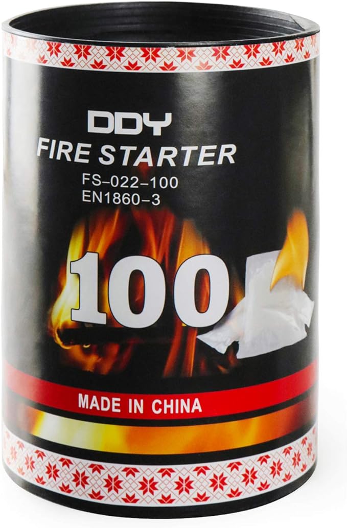 100 Pack Quick Fire Starters，Wax Cups Waterproof, Non Toxic Firelighter Natural Safe Cubes Burns up to 8 Min at Over 750° - 100%, Perfect for Fat Wood Stove Campfire, Start Charcoal Kit (Style1)