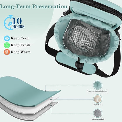 Water Bottle Holder with Strap, 32/40oz Insulation Water Bottle Carrier Bag with Phone Pocket, Water Bottle Sling Bag Crossbody Water Bottle Holder for Hiking Walking