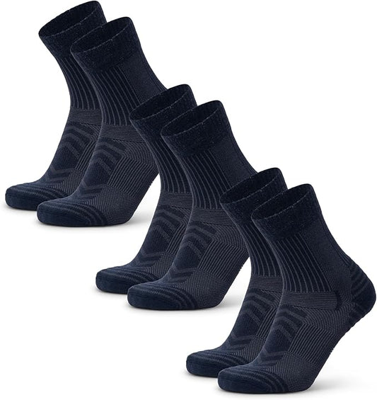 DANISH ENDURANCE Hiking Socks, Lightweight, Merino Wool Socks for Men & Women, Moisture Wicking & Thermal, 1 or 5 Pack
