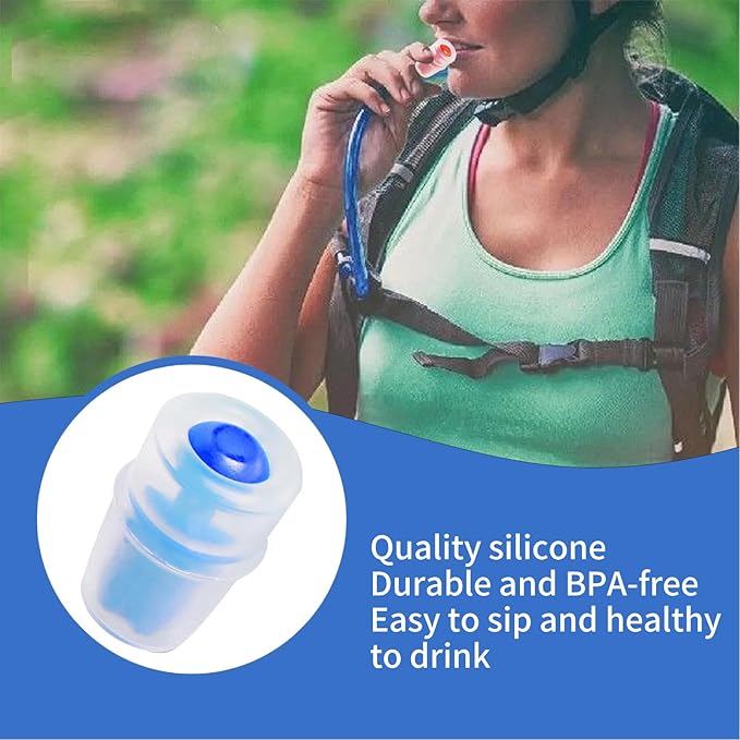 Bite Valve Replacement Mouthpiece Fit for Hydration Pack Bladder Water Backpack and Most Brands(4-Pack), with Shutoff Valve and Tube O-Ring