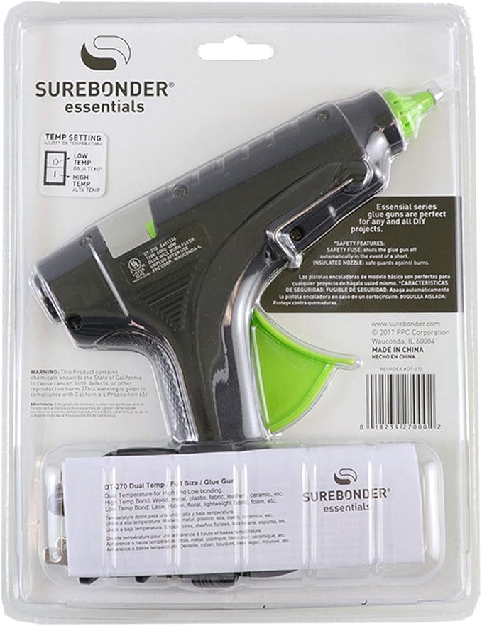 Surebonder DT-270 Dual Temperature 40W Full Size Hot Melt Glue Gun-Uses 7/16" D Glue Sticks