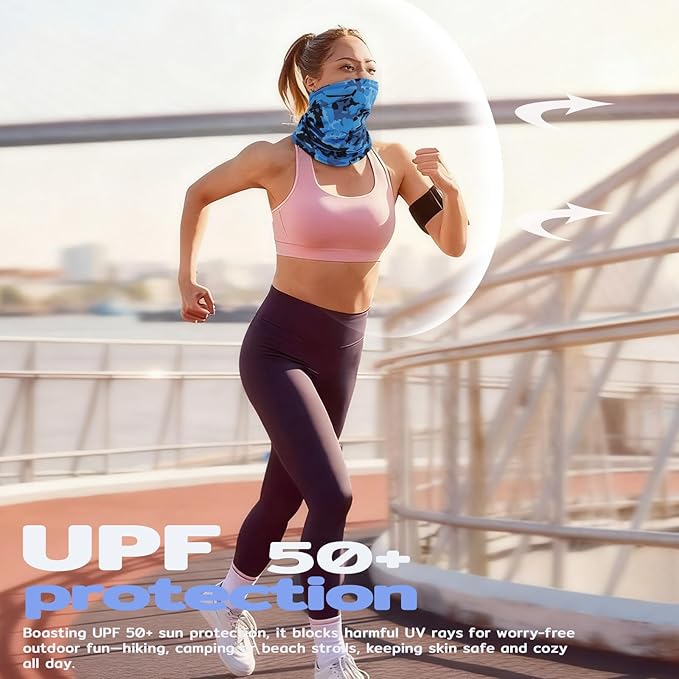 Neck Gaiter Face Mask,Sun Cooling Scarf,Balaclava Bandana Cover for Men Women