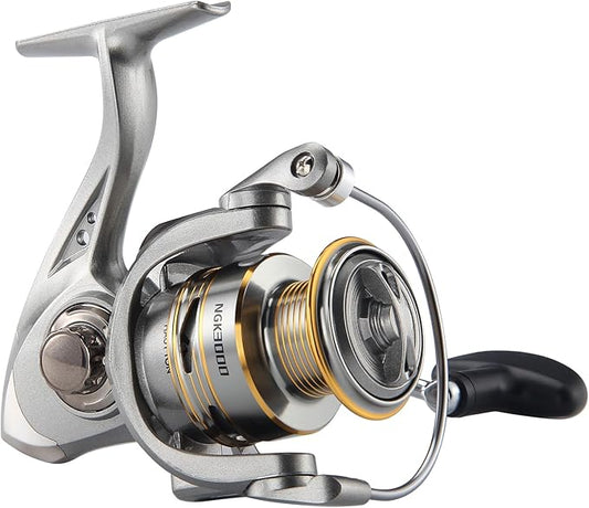 HAUT TON Spinning Reel 8000/9000/10000/12000/14000,6+1BB Metal Surf Fishing Reels,4.8:1 Gear Ratio 55lbs Drag Heavy Long Casting Inshore Saltwater Monster Fish