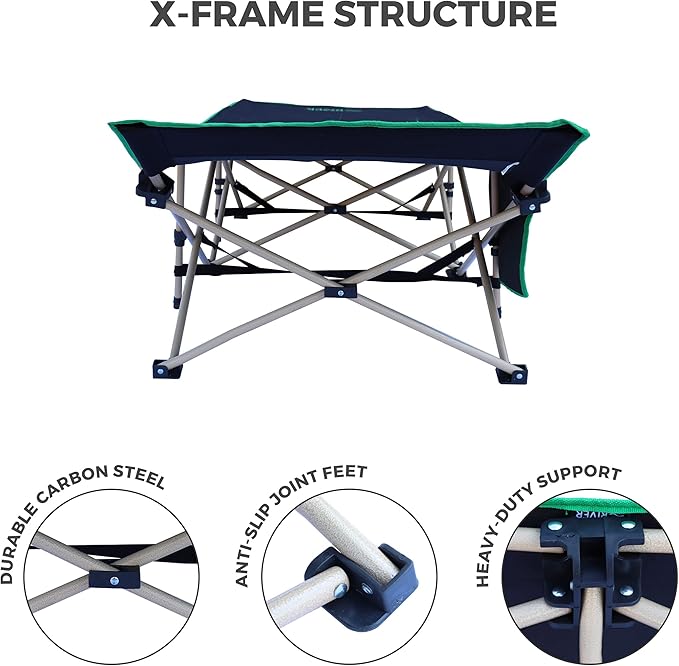 OSAGE RIVER Camping Cot for Adults - Folding Camping Cot - Portable Cots for Sleeping - Rated for 300 lbs