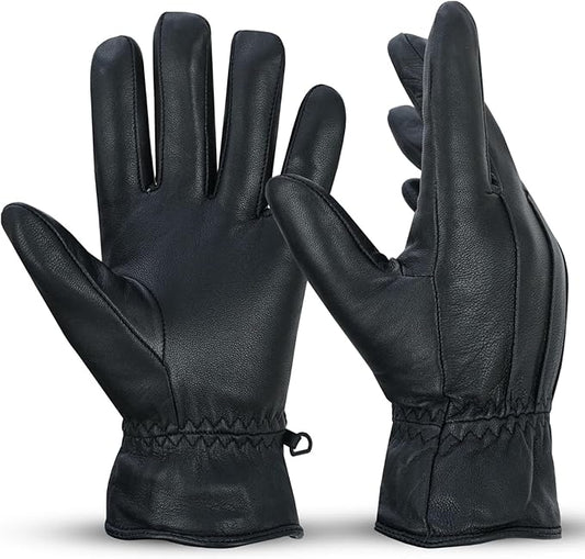 Riparo Winter Gloves for Men, Leather Winter Gloves for Cold Weather, Snow Gloves for Motorcycle Driving Hiking Outdoor