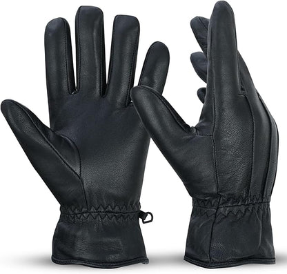 Riparo Winter Gloves for Men, Leather Winter Gloves for Cold Weather, Snow Gloves for Motorcycle Driving Hiking Outdoor