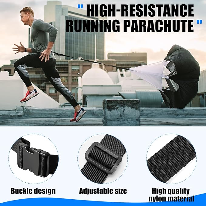 Agility Speed Training Equipment Set, Football Practise Set with 20ft Agility Ladder, 12 Cones, 4 Adjustable Hurdles, Jump Rope, Parachute, for Basketball, Soccer, Football, Kids, Youth, Adults