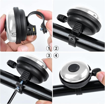 Classic Bike Bell, Aluminum Bicycle Bell, Loud Crisp Clear Sound Bicycle Bike Bell for Adults Kids