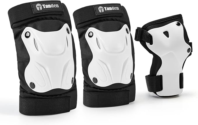 Skating Protective Gear Knee and Elbow Pads Wrist Guards for Roller Skating Skateboarding, Skate Pads Adult Knee Pads