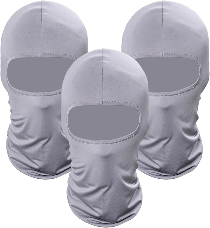 Pukavt 2 Pack 3 Hole Winter Knitted Mask, Full Face Cover Ski Mask Warm Balaclava for Skiing, Motorcycle, Snowboard