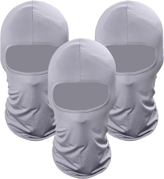 Pukavt 2 Pack 3 Hole Winter Knitted Mask, Full Face Cover Ski Mask Warm Balaclava for Skiing, Motorcycle, Snowboard