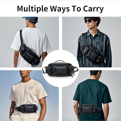 reeyee Fanny Pack for Men Women Belt Bag Waterproof Waist Bag Adjustable Hip Bum Bag for Cycling Traveling Casual Running Hiking Climbing
