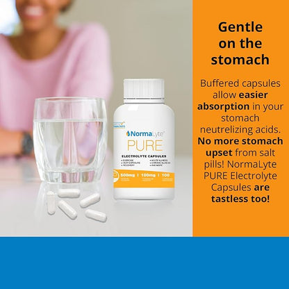 NormaLyte Oral Rehydration Salts and Capsules-Helps Dietary Management of POTS Syndrome Symptoms- Combo of 2