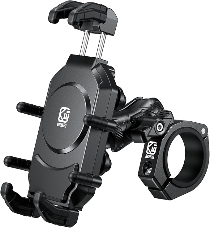 BRCOVAN Anti-Theft UTV Phone Mount Holder with Vibration Dampener & Secure Lock, Fit 1.5/1.65/1.75/1.85/2'' Roll Cage Bar, Heavy Duty, Adjustable Size, Big Phone Friendly for 5.4-7.2'' Cellphone