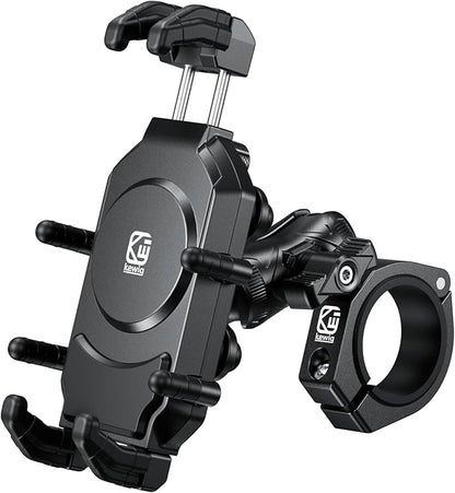 BRCOVAN Anti-Theft UTV Phone Mount Holder with Vibration Dampener & Secure Lock, Fit 1.5/1.65/1.75/1.85/2'' Roll Cage Bar, Heavy Duty, Adjustable Size, Big Phone Friendly for 5.4-7.2'' Cellphone